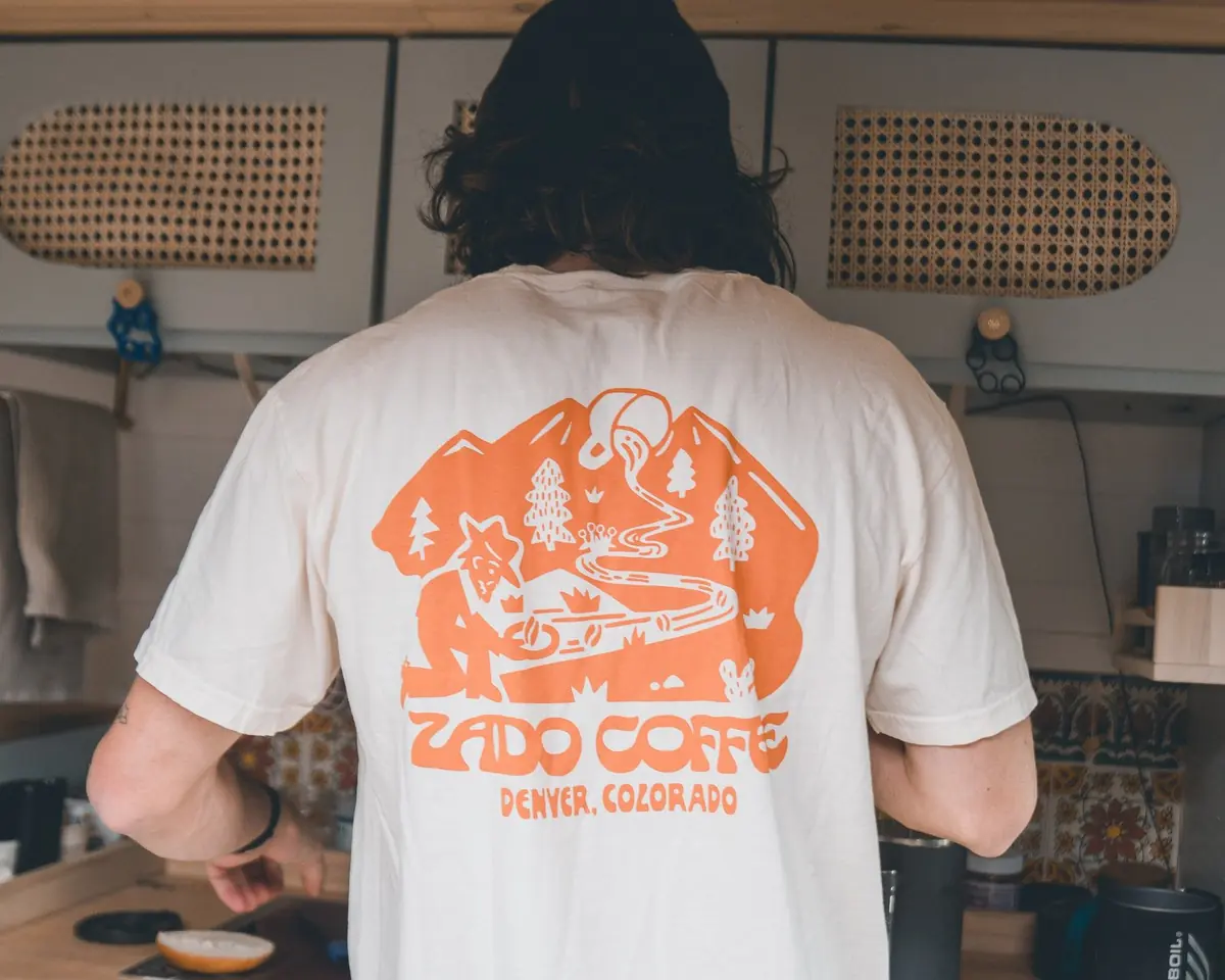 The back print of the Zado Goldminer Tee